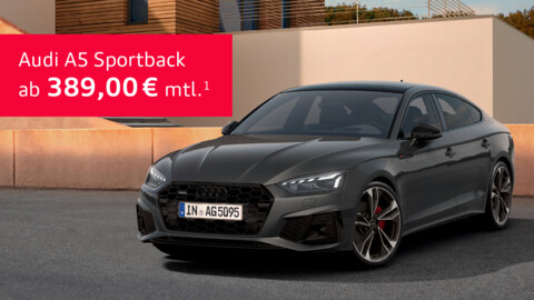 Schwarzer Audi A5 Sportback